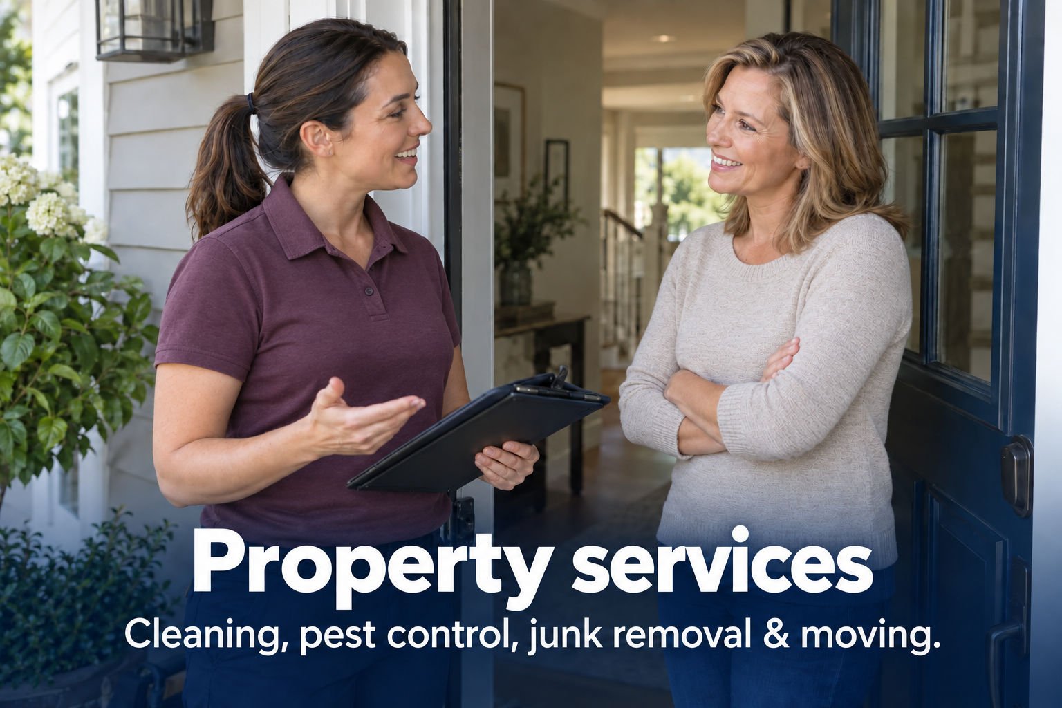 Property services. Cleaning, pest control, junk removal & moving.
